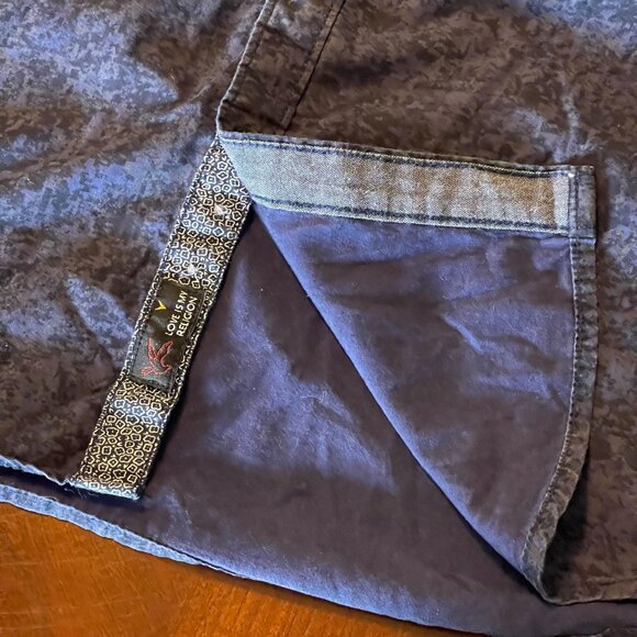 Cactus New York Mens Slim Fit Blue Button-Up Shirt On The Road Travellers S - Picture 9 of 16